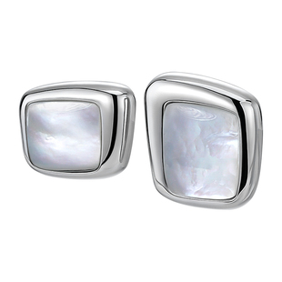 白岚925银耳环女气质小众设计感耳钉轻奢气质母贝耳饰ED3341