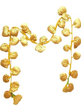 金色葡萄管道装饰苹果藤蔓假树叶