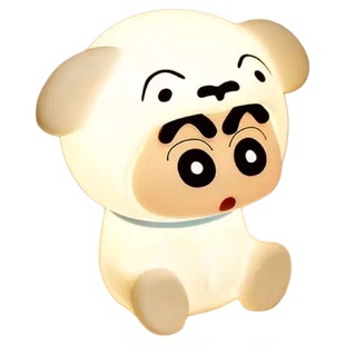 蜡笔小新小白熊猫小夜灯台灯睡眠灯卧室卡通送女生礼物桌面摆件