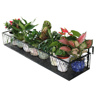 花架置物架阳台室外多肉铁艺窗台花盆挂架栏杆绿萝悬挂式盆栽架子