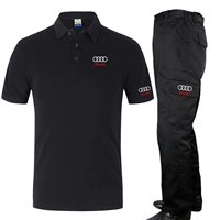 Audi, летняя хлопковая футболка для работы, штаны