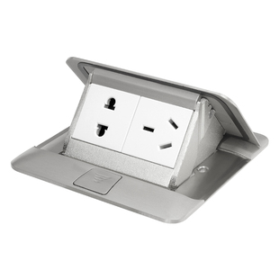 罗格朗地插座隐藏式五孔全铜阻尼式液压缓弹式地板地面网络地脚插