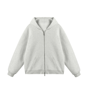 JHYQ净化眼球秋400G连帽无Logo卫衣男开衫潮牌宽松休闲情侣外套