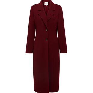 EP雅莹女装 羊毛羊绒混纺双面呢中长款大衣外套 商场同款 8322A