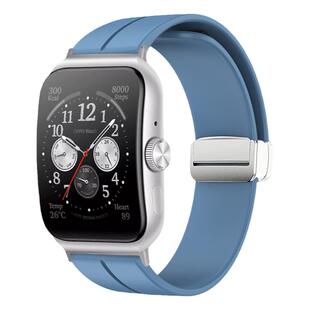 适用OPPOwatch S手表带X2磁吸扣硅胶watch4pro表带oppowatch3pro智能watch2运动新款男女个性腕带秋冬透气