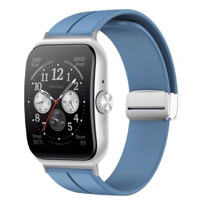 适用oppowatch3磁吸扣硅胶表带