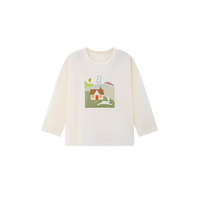 Milkbarn儿童圆领印花上衣