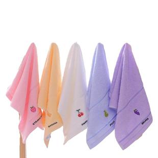 10条装100%全棉毛巾儿童洗脸巾纯棉小孩手巾柔软小毛巾薄款不掉毛