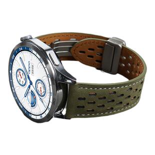 适用OPPOwatchX手表新款透气磁吸扣真皮表带watch3pro运动4pro智能watch2男士高级感夏天腕带