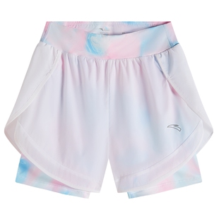 安踏儿童女童运动短裤2026夏新款冰感透气大童速干紧身网纱五分裤