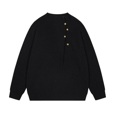 橘子树在哪儿不规则纽扣套头毛衣