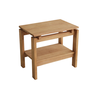 润家家居复古实木茶几ins原木简约小户型客厅沙发边几卧室床边桌