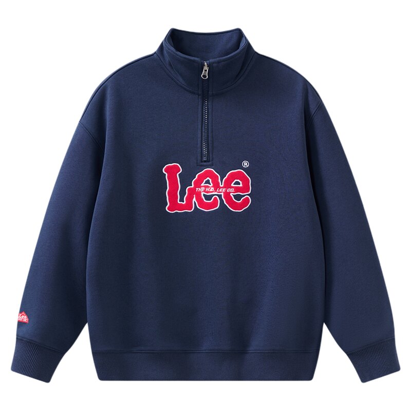 Leekids儿童立领加绒保暖卫衣