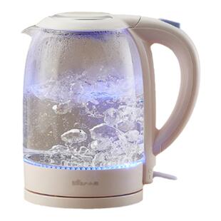 小熊大容量热水壶家用玻璃电热水壶电水壶304不锈钢烧水壶开水壶