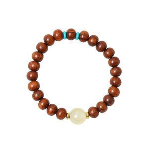 特价处理 天然澳洲檀老型珠原创搭配款单圈手链 男女款文玩檀木