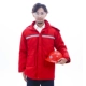 Красное антистатическое хлопковое пальто
