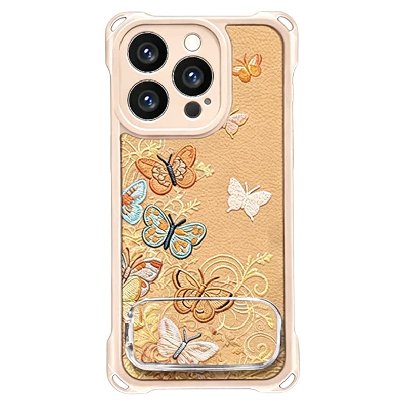 小清新多彩蝴蝶适用苹果15promax手机壳新款高级感iPhone17/16pro网红爆款手机壳14/13四角防摔外壳保护套女