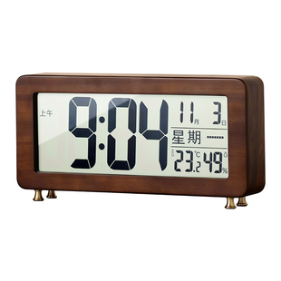 蓝牙对时座钟数字时钟摆台式时间显示日期温湿度客厅家用电子钟表