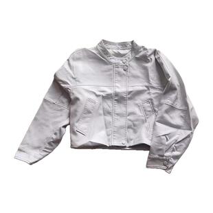 皮衣外套女款2026春季新款韩版短款休闲宽松显瘦立领PU机车夹克