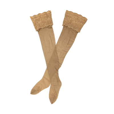 KUNERT绸缎光泽防滑蕾丝长筒袜