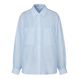 MOUSSY 夏季新品简约通勤条纹宽松轻薄长袖衬衫028ISA30-1005