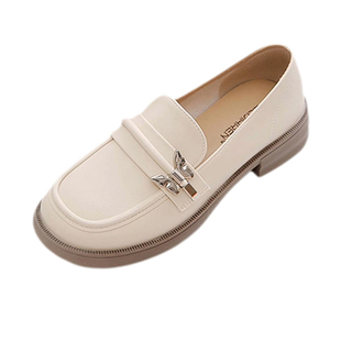 单鞋女粗跟2026新款春秋百搭女鞋子英伦小皮鞋学生软底防滑乐福鞋