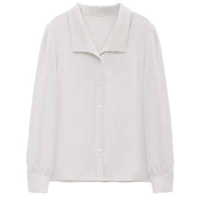 达佳诗蓝色通勤面试衬衫