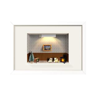 diy电表箱装饰画2026新款磁吸置物配电箱遮挡盒挂画电闸液压壁画