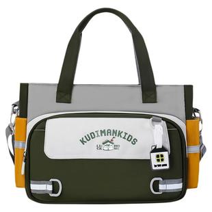 小学生书包女新款一至六年级手提斜跨补课包小众设计款横版补习袋