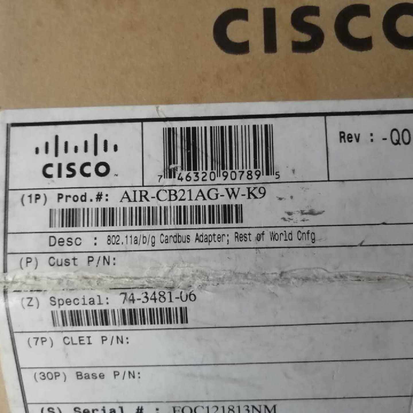 议价全新正品CLSCO思科无线 网卡AiR-CB21AG-W-K9