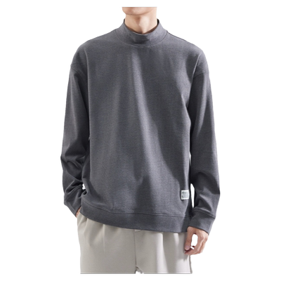 hansca德绒打底衫男半高领