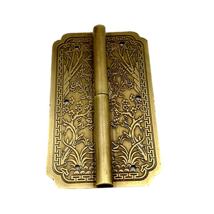 方形明装铜合页明清仿古家具书柜衣柜门窗纯铜铰链老式可脱卸合页