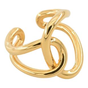 s925镀银欧美ins冷淡风极简金属个性时尚打结交叉潮流开口戒指女