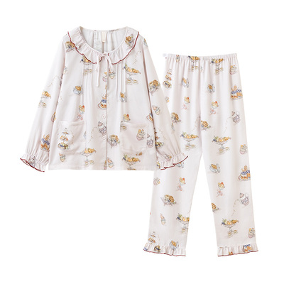 TugTug竹棉纱布月子服夏薄款