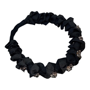 气质路易斯巴黎王妃发箍女高级感赫本风水钻头箍高颅顶碎发发卡