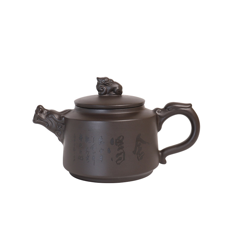 紫砂茶壶刻字泡茶壶单壶茶具大号