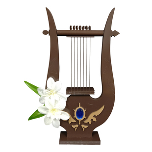 原神 温迪竖琴 梦见月瑞希扇子 蓝砚 翦月环 依法手枪cosplay道具