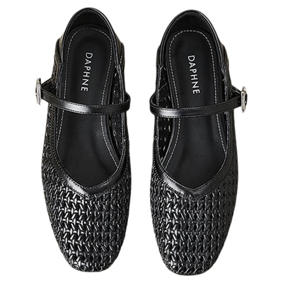 达芙妮镂空包头一字带凉鞋