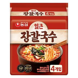 韩国进口农心韩式刀削面多连包海鲜汤味非油炸速食方便面煮面拉面