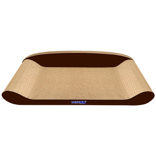 剑麻逗猫薄荷猫抓板加厚瓦楞纸超大小号沙发床猫窝啡色磨爪牙玩具