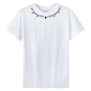 美式潮牌高街短袖t恤男士2024新款夏季纯棉宽松半袖体恤潮男上衣