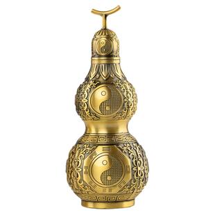 铜葫芦镇宅摆件八卦葫芦挂件开口开盖空心家居客厅装饰品福禄摆设