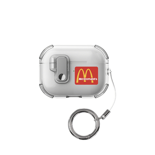 【香港代购】创意麦门M记适用苹果AirPods Pro3代电镀弹盖保护套AirPods4/3/Pro2无线降噪蓝牙耳机壳二三四代