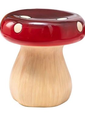 北欧红蘑菇换鞋矮凳家用奶油风