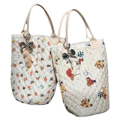 熊熊绗缝手提包收纳包出行包便携