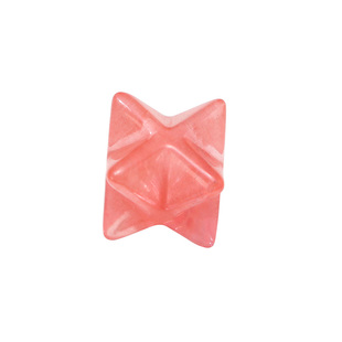 天然白水晶梅尔卡巴立体六芒星生命之花吊坠粉晶大卫之星装饰摆件