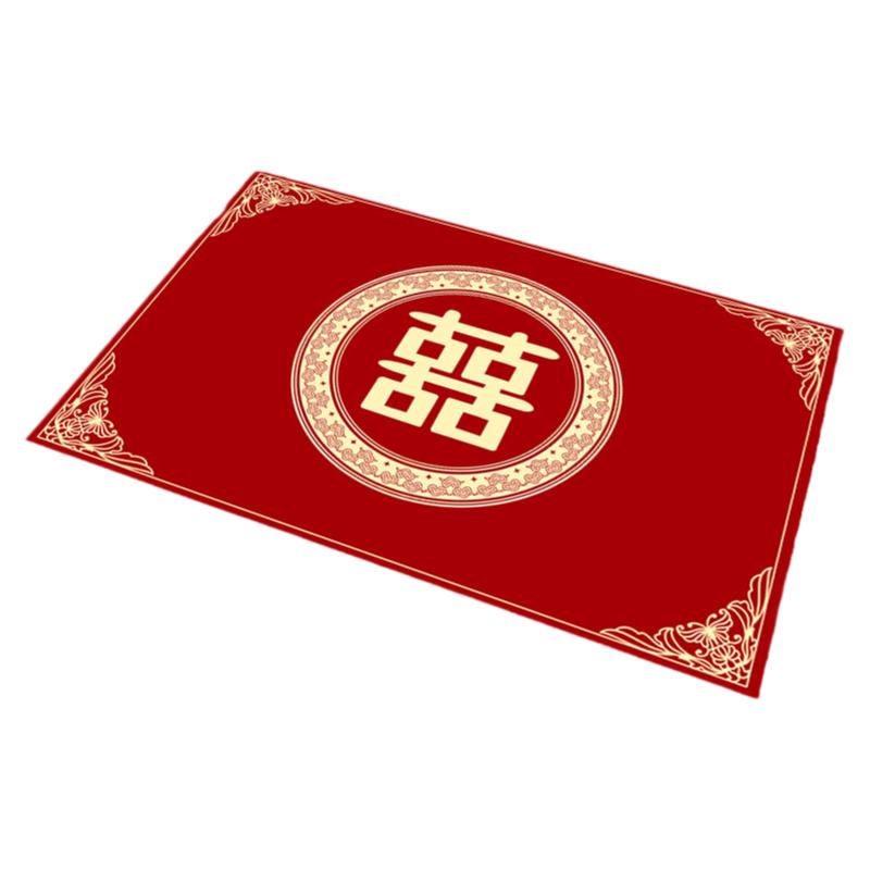 结婚红色喜字定制入户地垫
