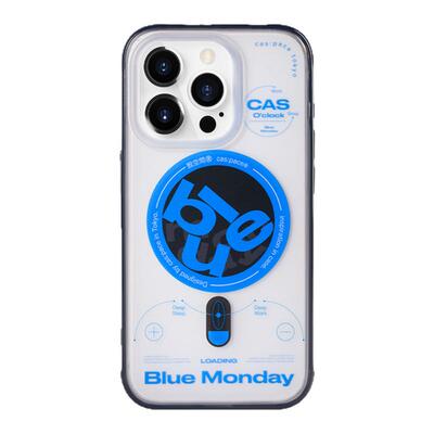 壳空间原创blue monday磁吸手机壳适用苹果16pro外壳男13iPhone15promax新款14pro小众高级感全包防摔带手绳