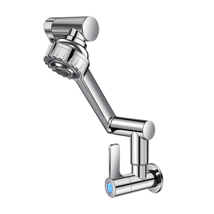 厨房入墙式单冷水龙头洗衣池洗手台盆水槽4分家用可旋转万向横式