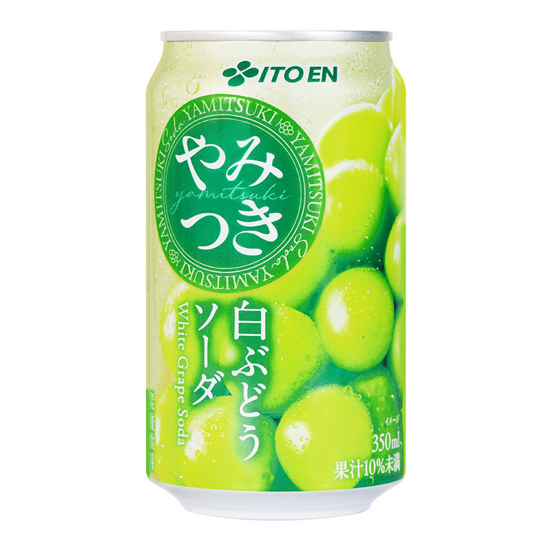 日本原装进口ITO EN/伊藤园白葡萄汁汽水350ml*24罐果味碳酸饮料